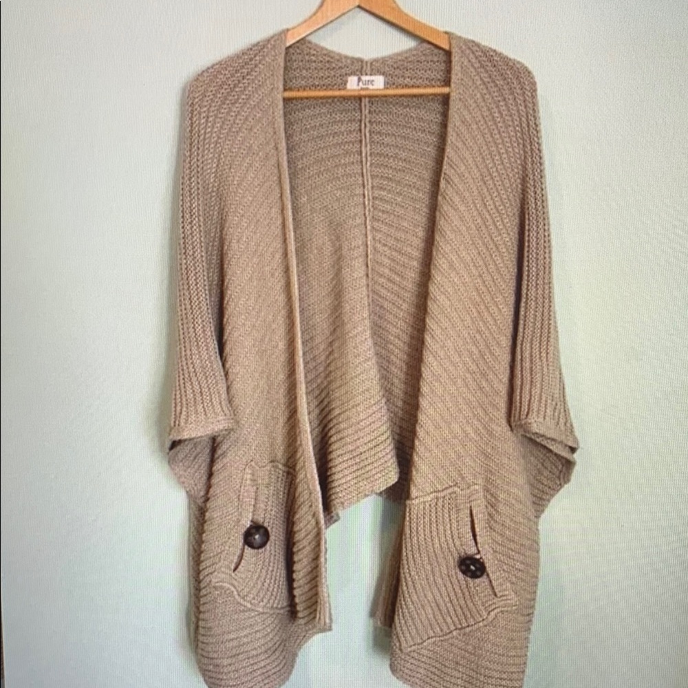 Neon Buddha Tan Knit Cardigan